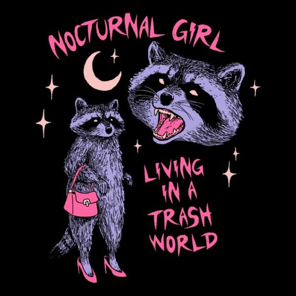 Nocturnal Girl - Fleece Blanket For Sale - Image 2