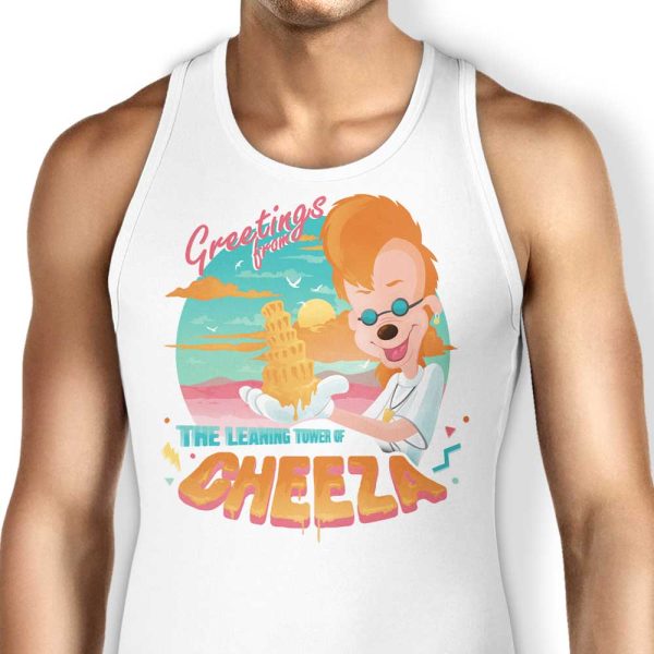 The Leaning Tower of Cheeza - Tank Top For Sale - Image 4