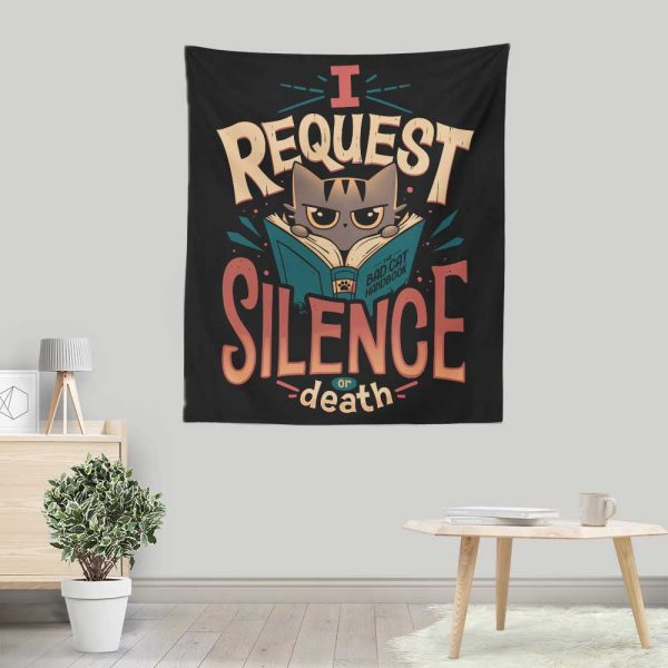 I Request Silence - Wall Tapestry Cheap - Image 4