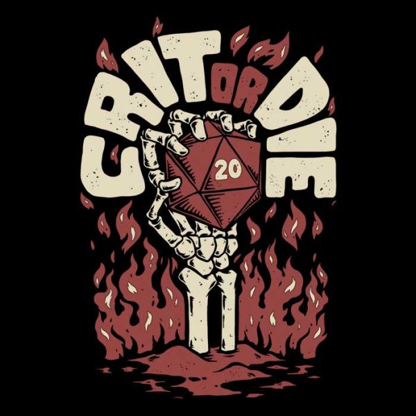 Crit or Die - Sweatshirt For Sale - Image 2