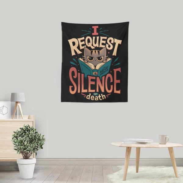 I Request Silence - Wall Tapestry Cheap - Image 3