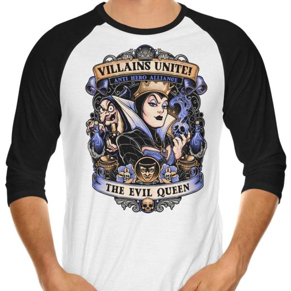 Evil Queen - 3 4 Sleeve Raglan T-Shirt Cheap