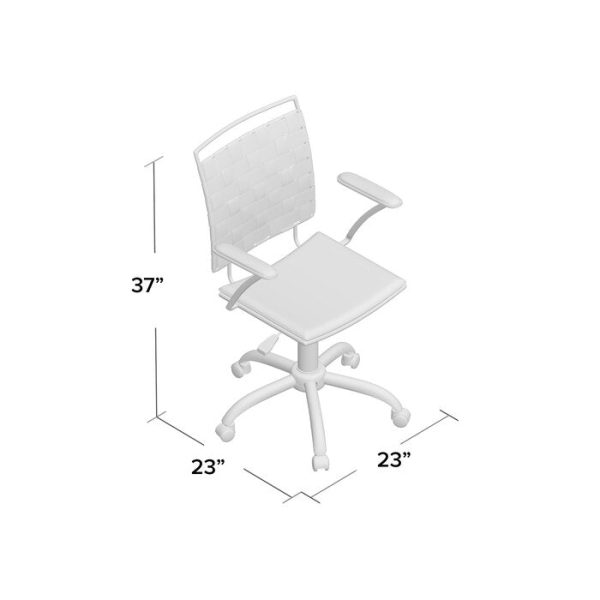 Helmuth White Task Chair (SB861) For Cheap - Image 4