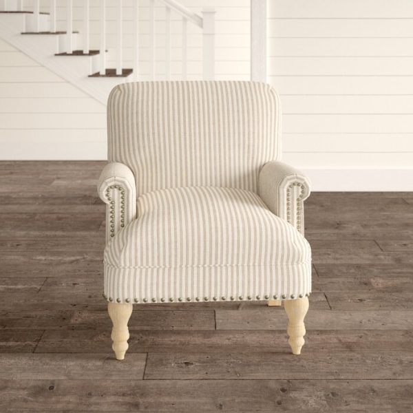 Bashir Armchair Beige White #1801HW Cheap - Image 3