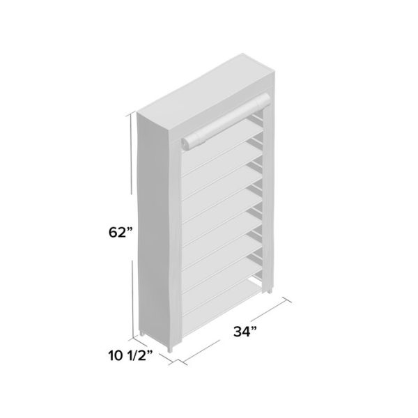 Black 9-Tier 45 Pair Shoe Rack (SB851) Fashion - Image 4
