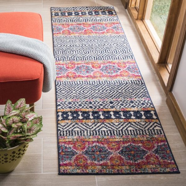 Gutierez Geometric Navy Area Rug (SB881) Online Hot Sale