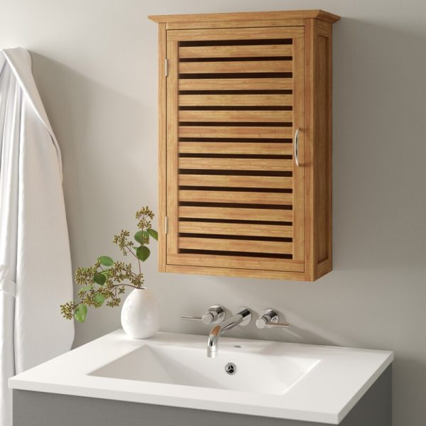 Chet Natural Finish 14.5  W x 21  H Wall Mounted Cabinet (LW187) Discount
