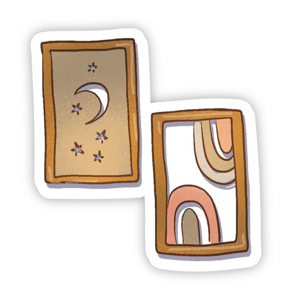 Moon and Rainbow Picture Frame Sticker Supply