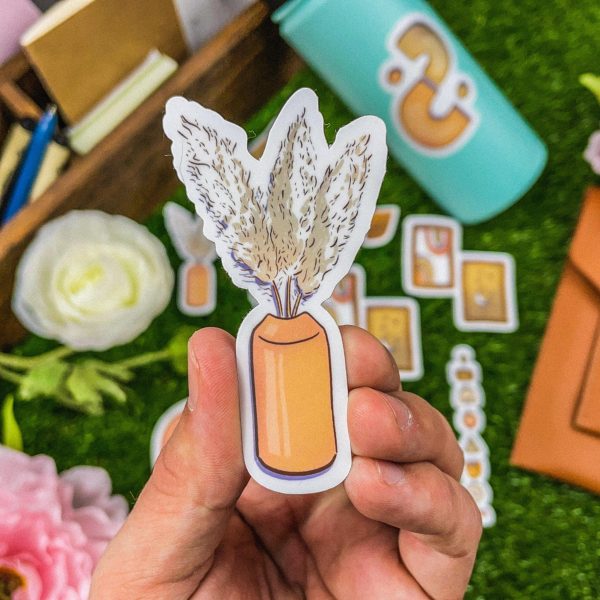 Pampas Flower Pot Sticker Online - Image 2