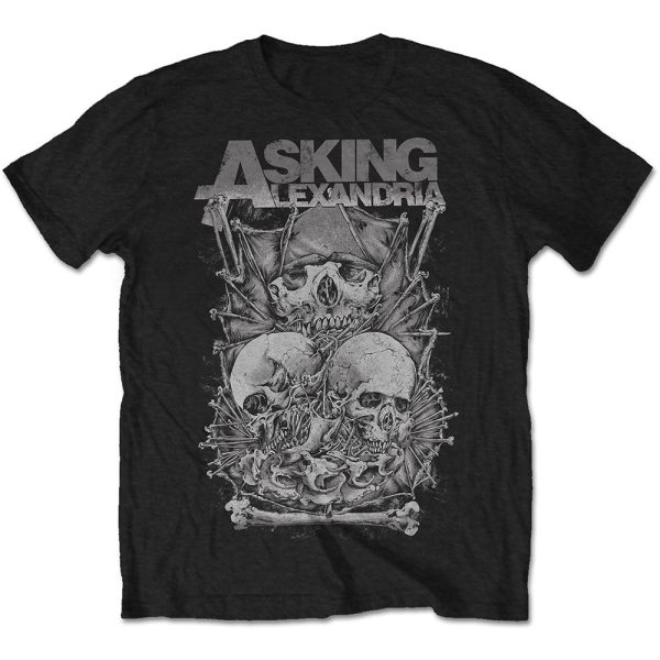 Asking Alexandria - Skull Stack (T-Shirt) For Discount